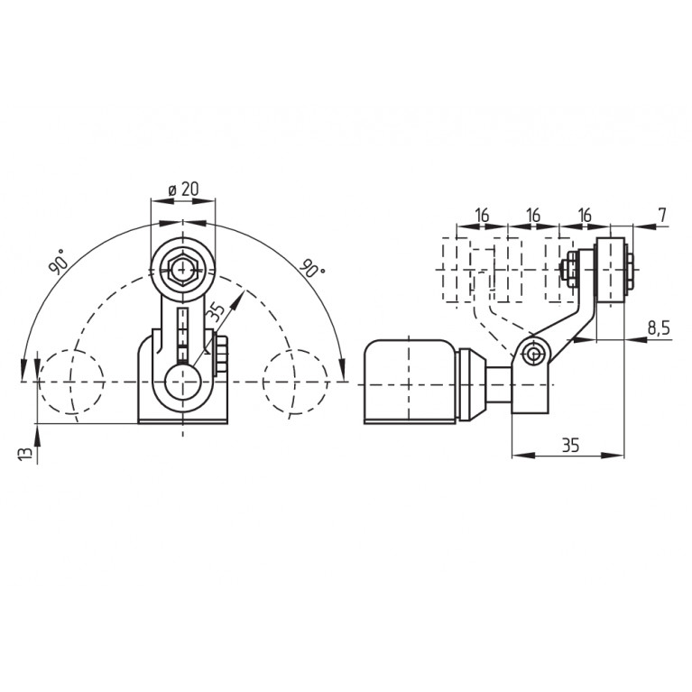 Позиционный выключатель MVH 015-11Y-M20