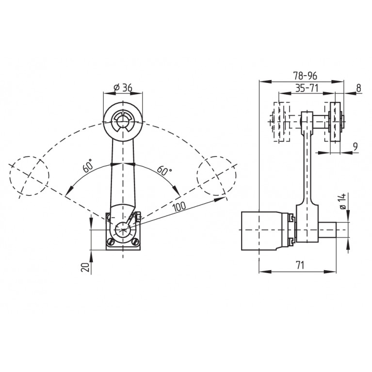 Позиционный выключатель TD 452-20Y-M20