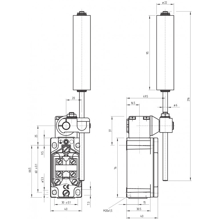 Позиционный выключатель Z4V10H 335-11Z-1348/1583-1