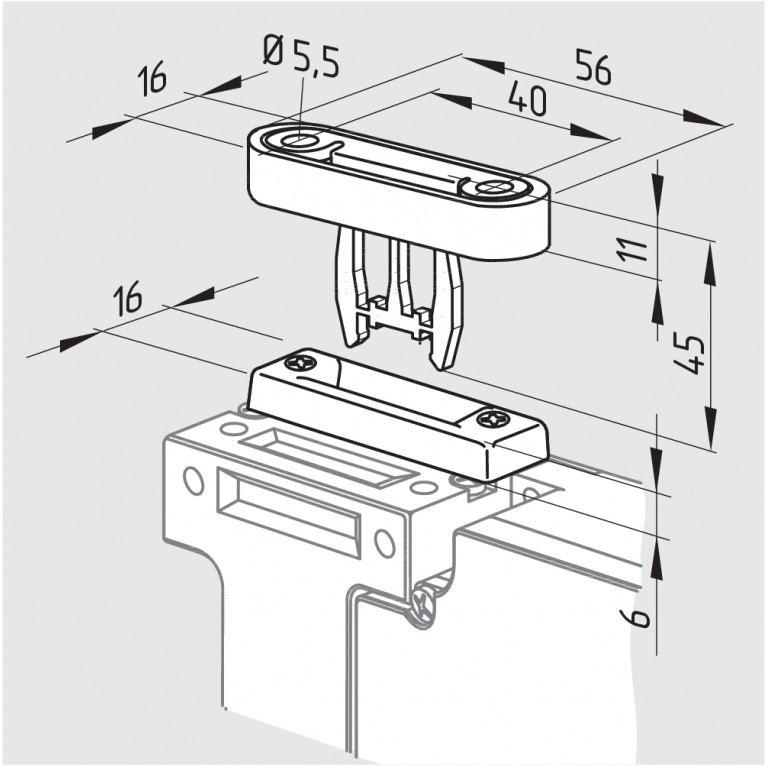 Актуатор AZM 161-B6-2177 WITH CENTERING GUIDE