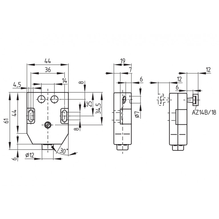 Лифтовый замок AZ 14-1 KDL CONTACT