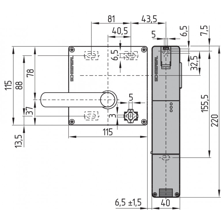 Электромагнитный блокиратор AZ/AZM 200-B30-LTAG2P25