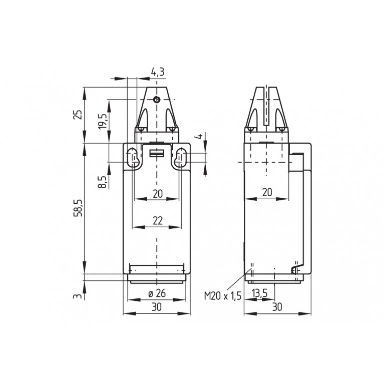 Шарнирный выключатель T5C 236-02Z-ST