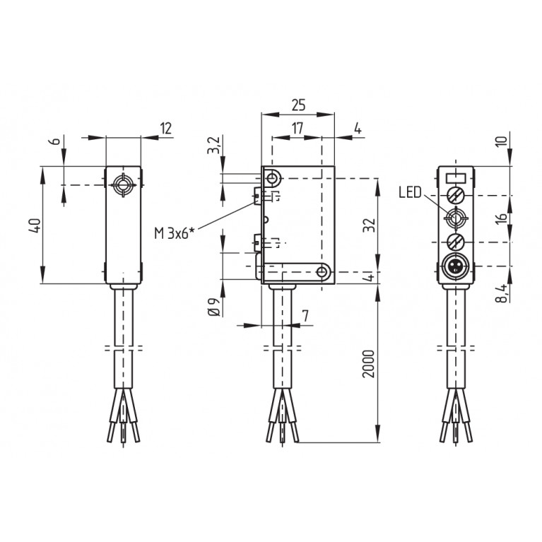 Индуктивный датчик IFL 4-250-10N-1716