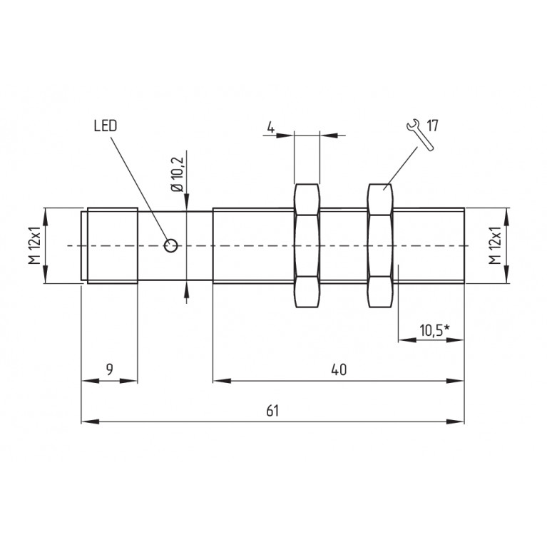 Индуктивный датчик IFL 4B-12-01STPK1