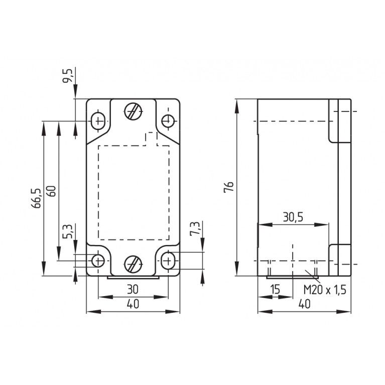 Позиционный выключатель M2S 330-11Y-AUNI-M20