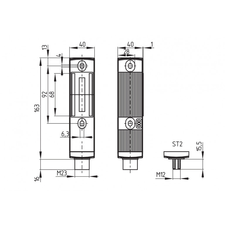Электромагнитный блокиратор MZM 120 BM ST2-SD2PRE-A