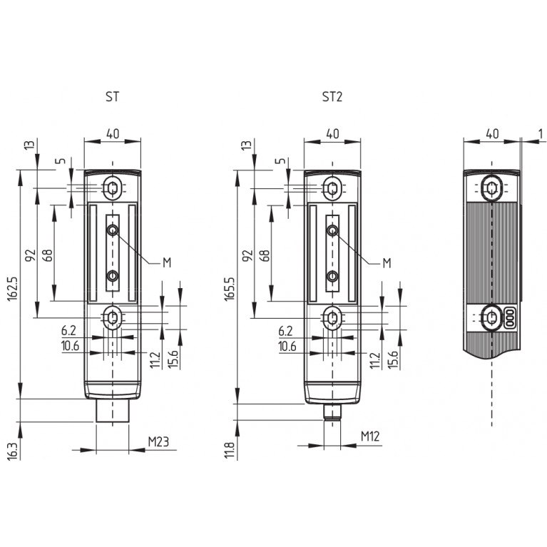 Электромагнитный блокиратор MZM 100 B ST-1P2PW2REM-A