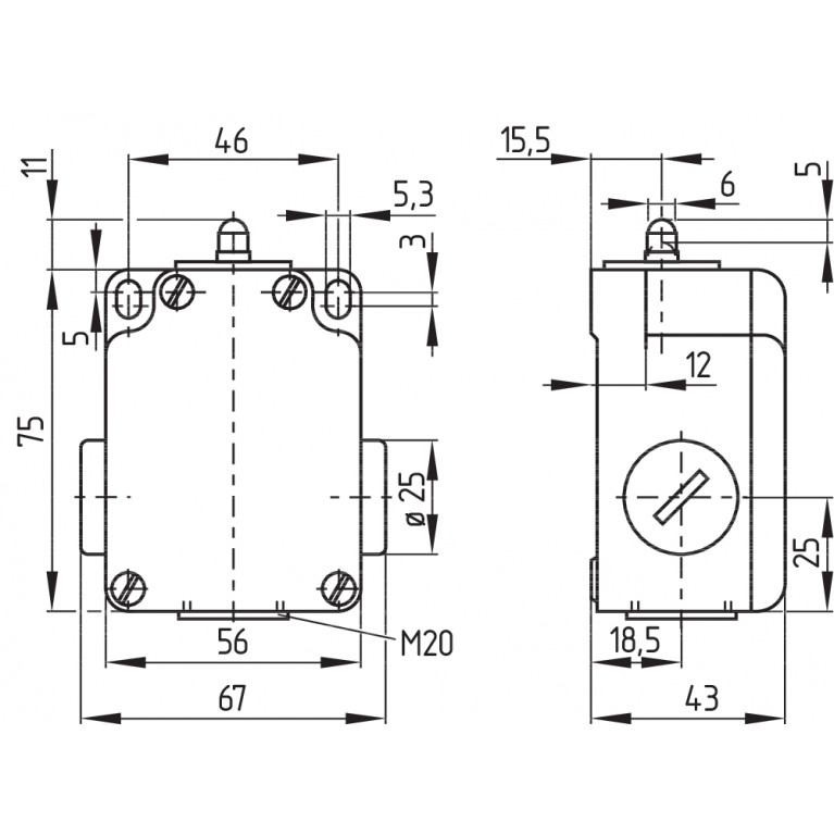 Позиционный выключатель MS 015-11Y-M20