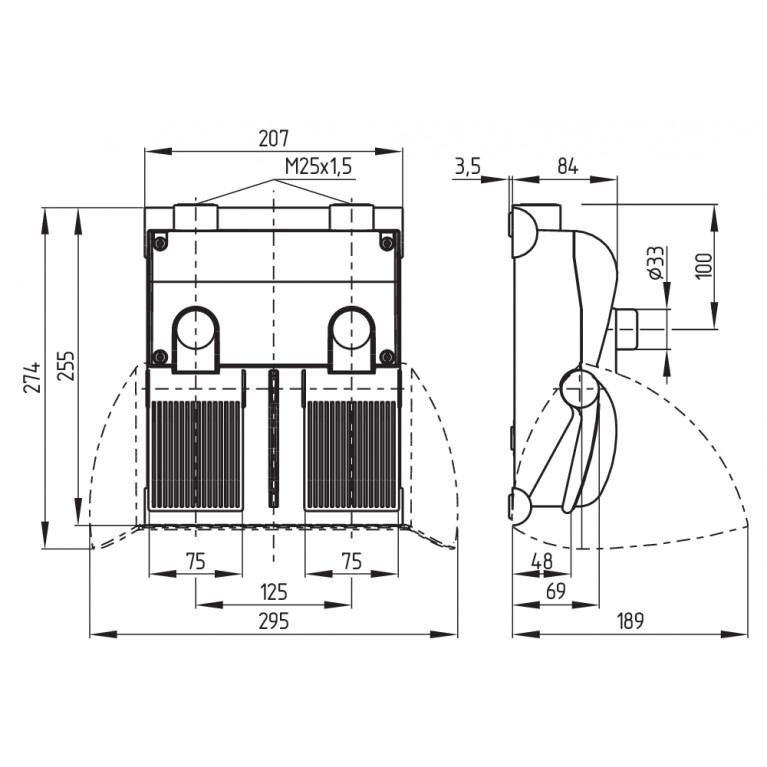 Ножной переключатель T2FH 232-22UEDR/22UEDR