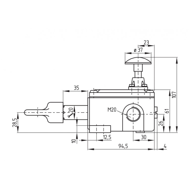 Тросовый выключатель TQ 441-01/01Y-UE-R -1572