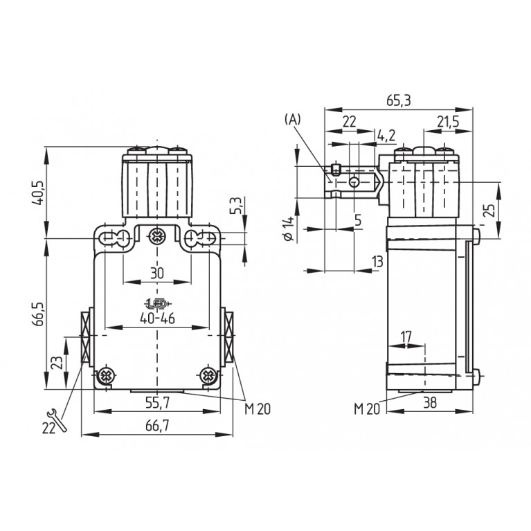 Шарнирный выключатель TV8S 355-02Z-ST