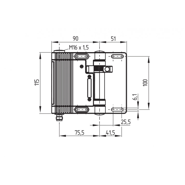 Шарнирный выключатель HINGED SAFETY SWITCHES TVS410ST1-11/01IN