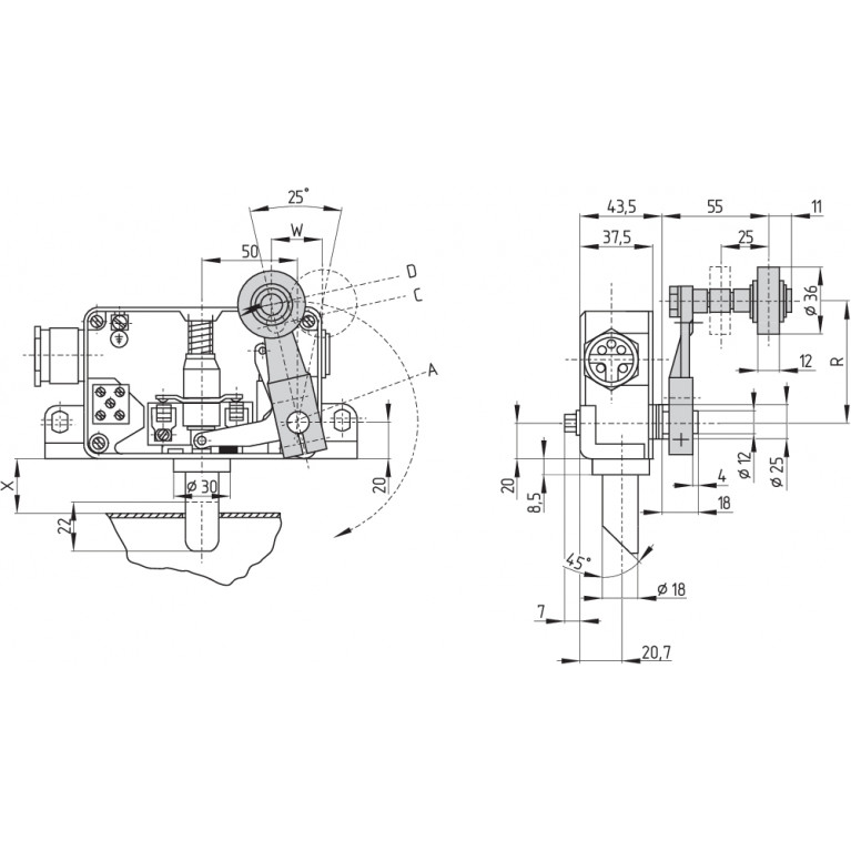 Лифтовый замок AV 21LHX30U