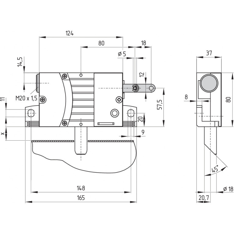 Лифтовый замок AV 21RX30U