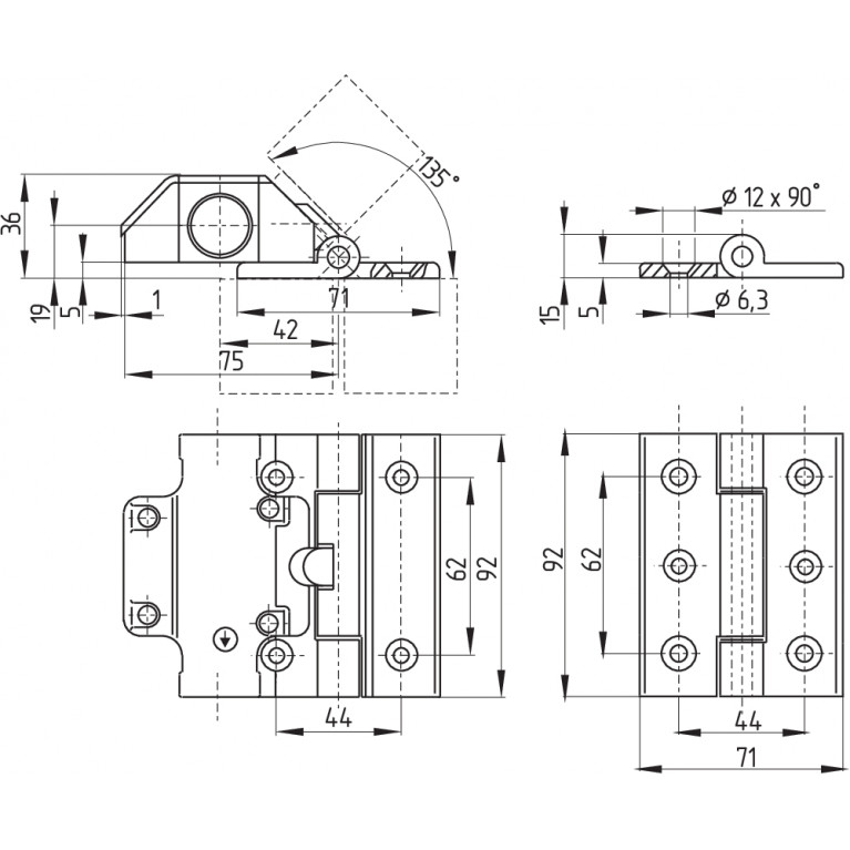 Шарнирный выключатель TESZ1110/S
