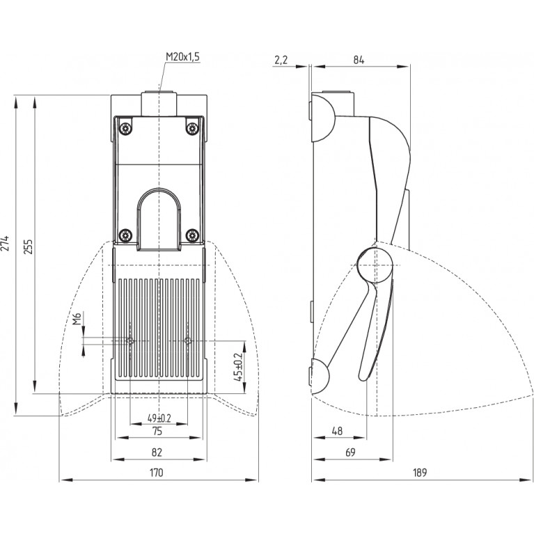 Ножной переключатель ZF 232-22
