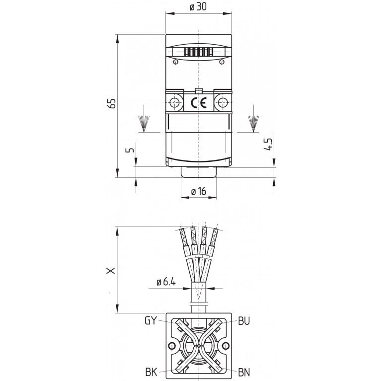 Электромагнитный блокиратор AZ 17-11ZK-2243-1 5,0M