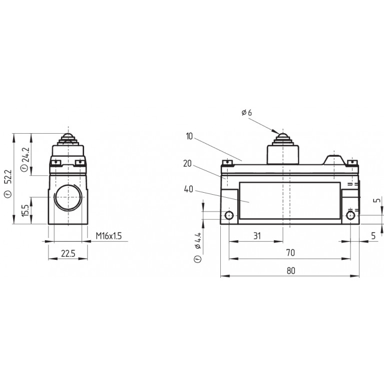 Микропереключатель MS 302-11Y-M16