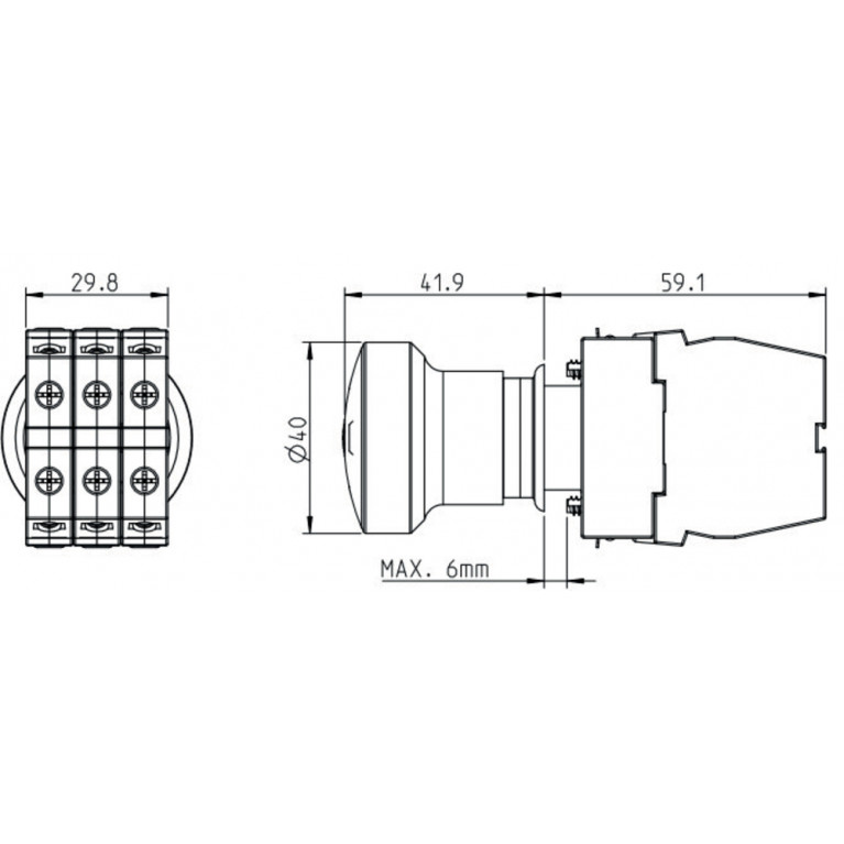 Кнопка аварийного останова E2-40/13-EF