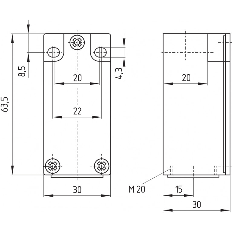 Позиционный выключатель EX-T1R 235-20Z-3D