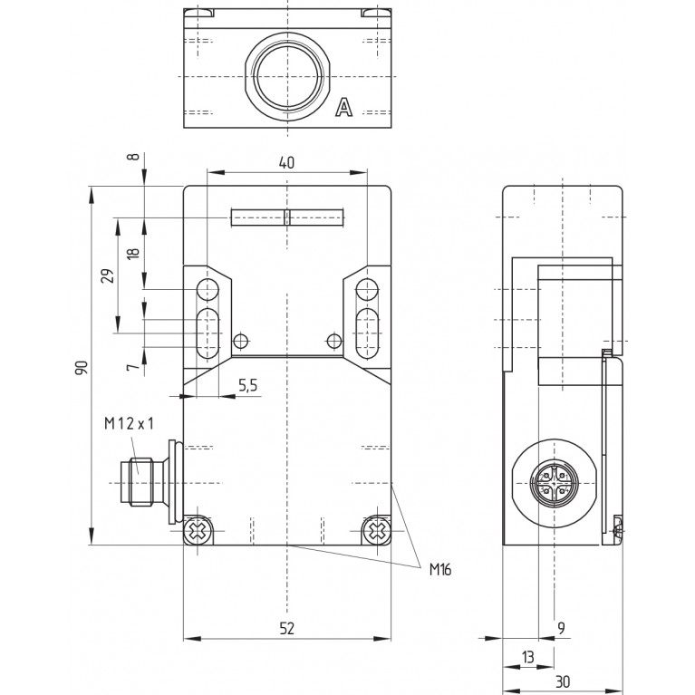 Электромагнитный блокиратор AZ 16-02ZVK-STL- 1476-2/2430