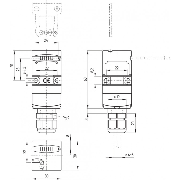 Электромагнитный блокиратор AZ 17-02ZI B6L
