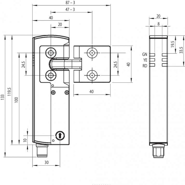 Электромагнитный блокиратор AZM40Z-I2-ST-1P2P-DU
