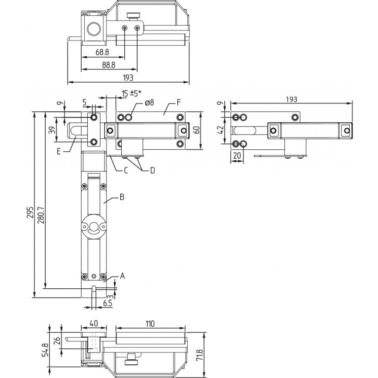 Аксессуар DHS-150-BKBU-R