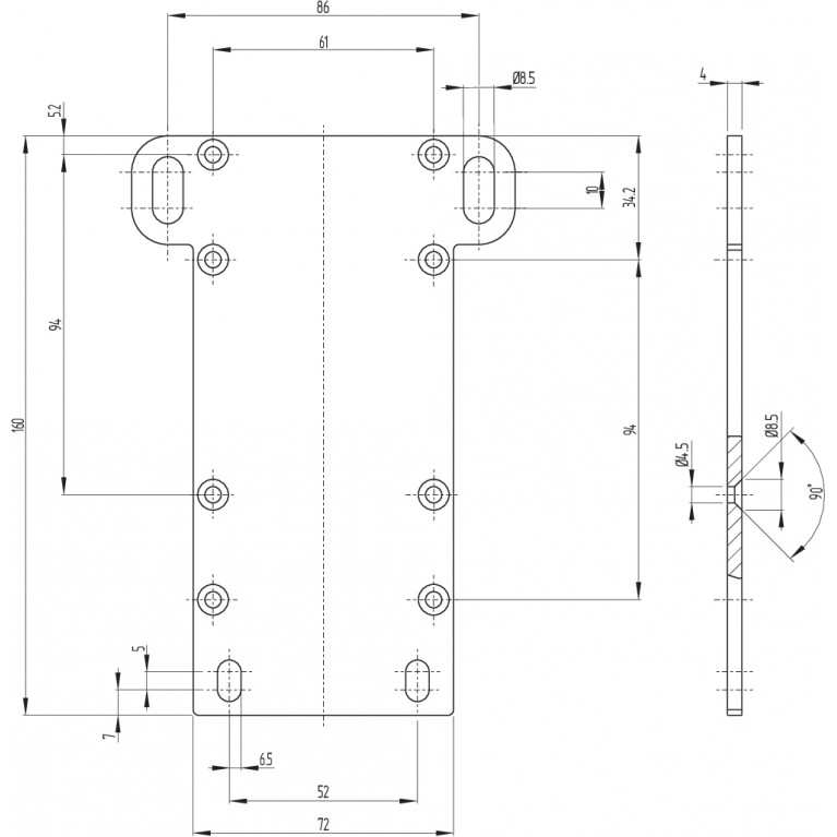 Крепежный элемент MOUNTING PLATE SET Z/TQ900 -441/75
