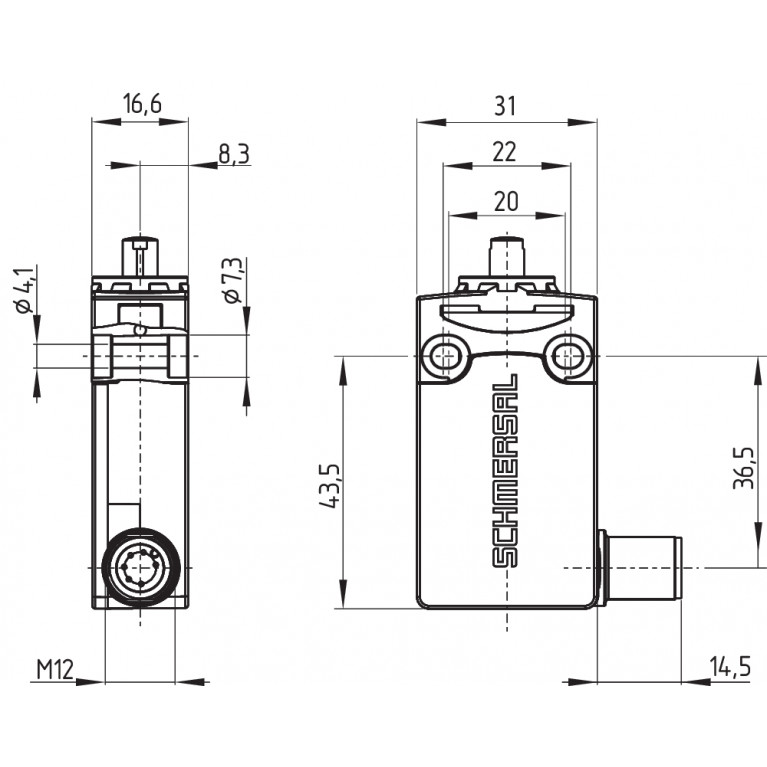 Позиционный выключатель PS116-T11-STR-H200