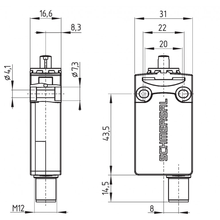Позиционный выключатель PS116-T02-ST-R200