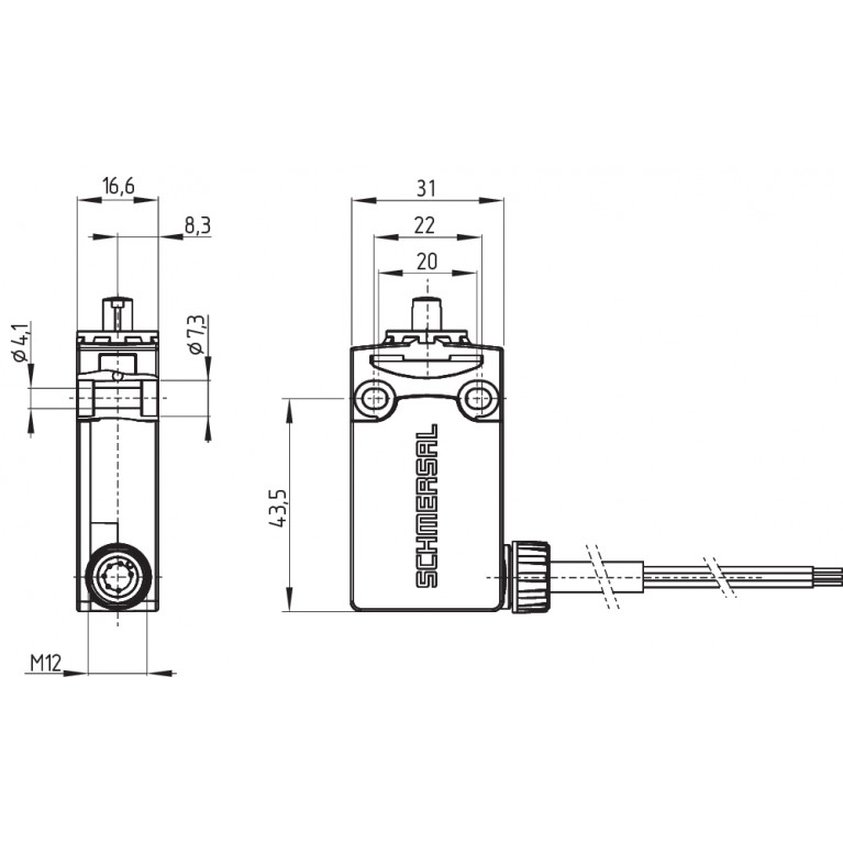 Позиционный выключатель PS116-T03-LR200-K210