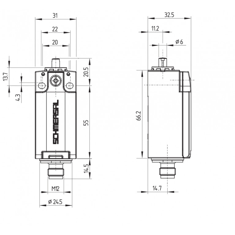 Позиционный выключатель PS215L-Z11A1-ST-R200-3015
