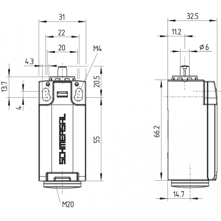 Позиционный выключатель PS216-T12-J200