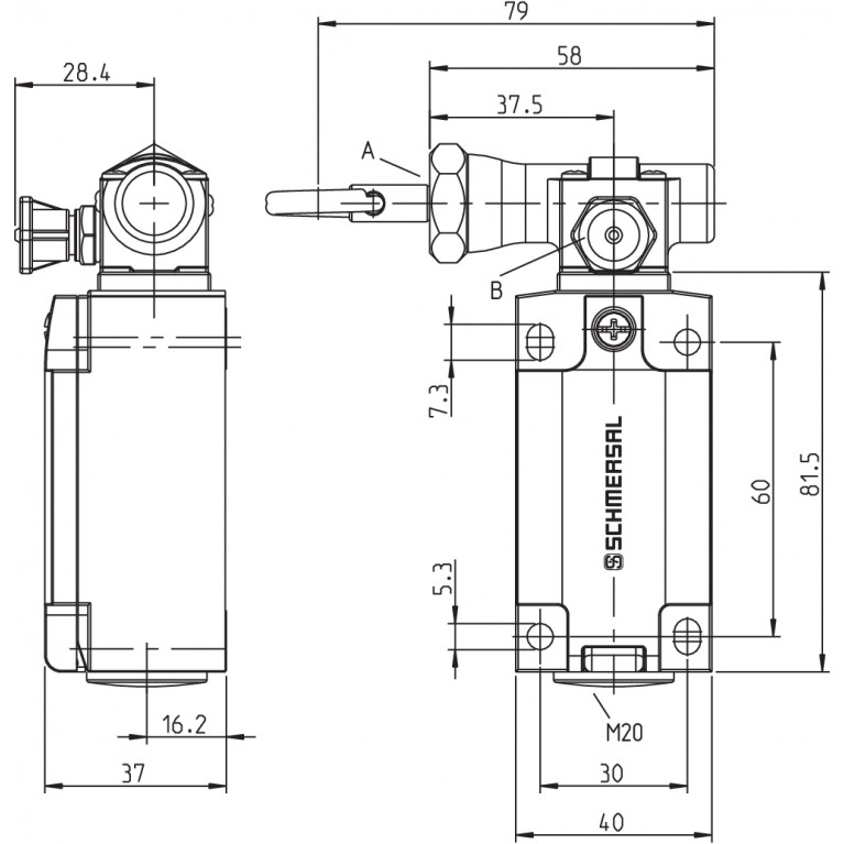 Тросовый выключатель ZQ315AL-11
