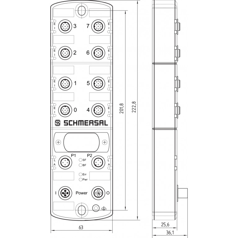 Реле безопасности SFB-PN-IRT-8M12-IOP