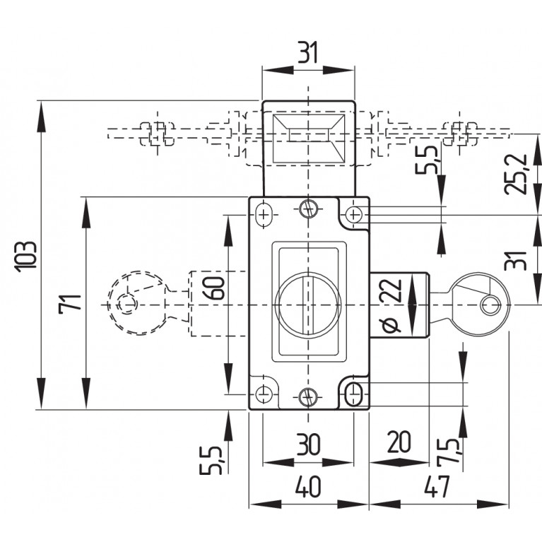 Замок безопасности SHGV/LD1/101/33+BO