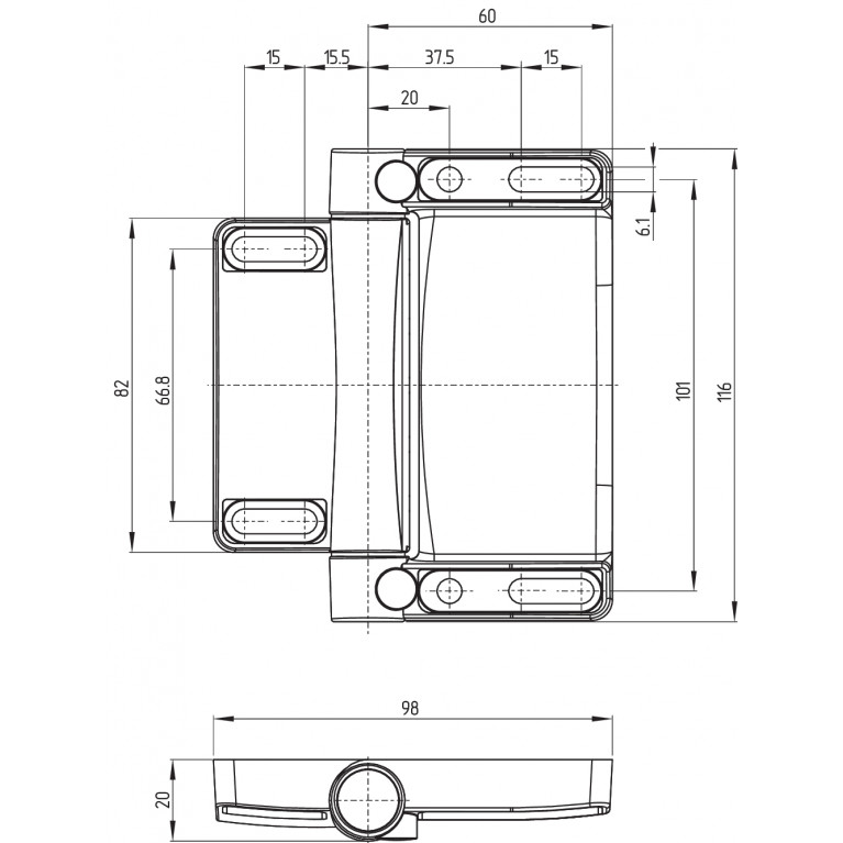 Шарнирный выключатель TESK-LA-11L1-3M