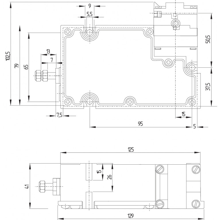 Электромагнитный блокиратор TZFW.NEM.CHI3OE24VDC