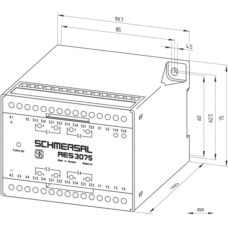 Реле безопасности AES 3075 24 VDC