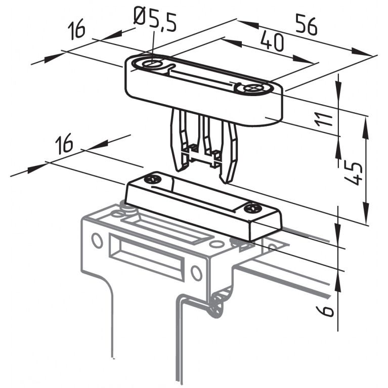 Актуатор AZM 161-B6-2177 WITH CENTERING GUIDE