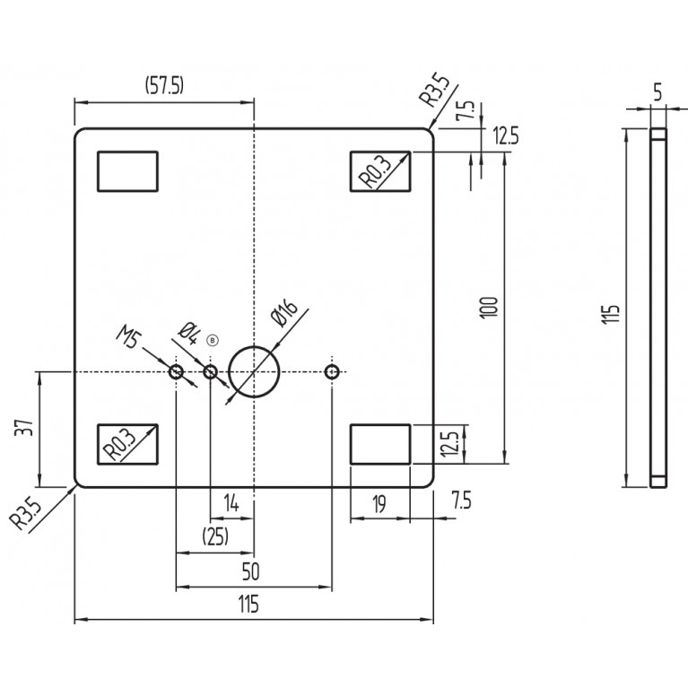 Крепежный элемент MOUNTING PLATE MP AZ/AZM200-P20