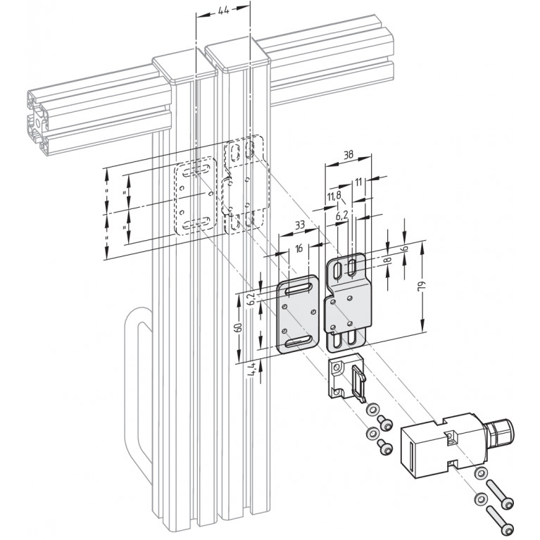 Крепежный элемент MOUNTING SET AZ 17 P