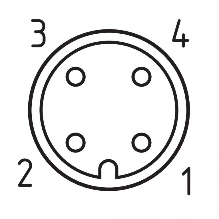 Кабель V-SK4P-M12-S-G-1,5M-BK-2-X-A-4-69