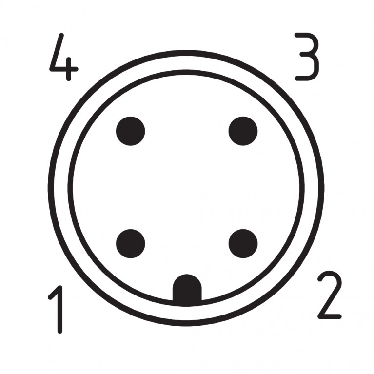 Кабель V-SK4P-M12-S-G-3,0M-BK-2-X-A-4-69