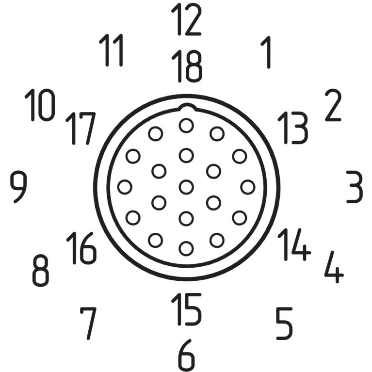 Кабель V-KK19P-M23-S-G-5M-BK-X-X-X-X