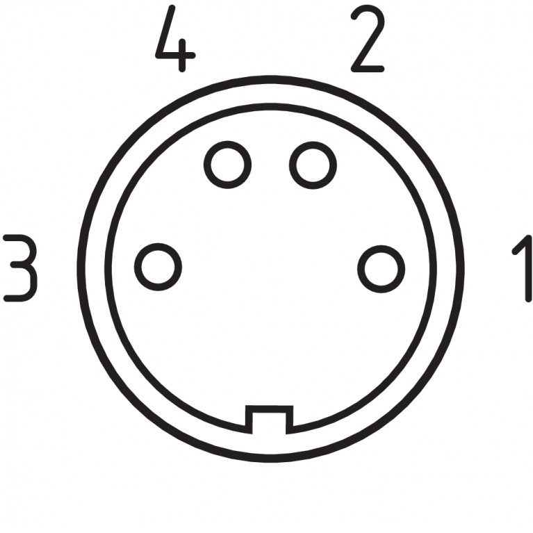 Кабель A-K4P-M8-S-W-2M-BK-2-X-X-4