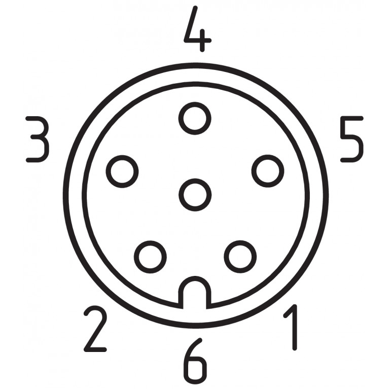 Кабель A-K6P-M8-R-W-5M-GY-1-X-A-4