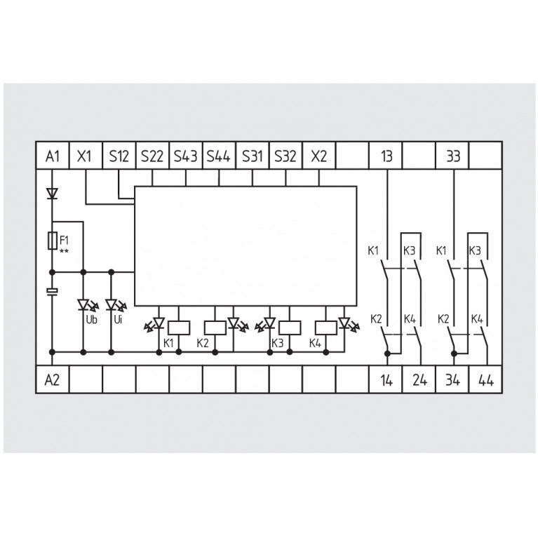 Реле безопасности SRB400CA/Q 24VDC